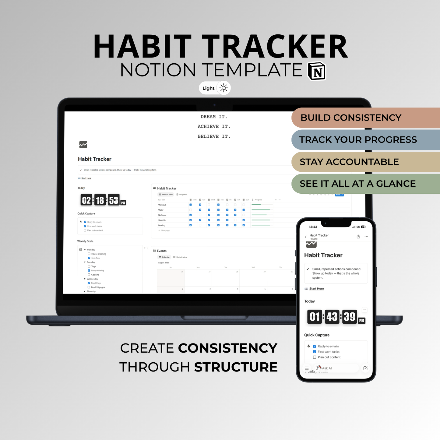 Habit Tracker — Notion Template