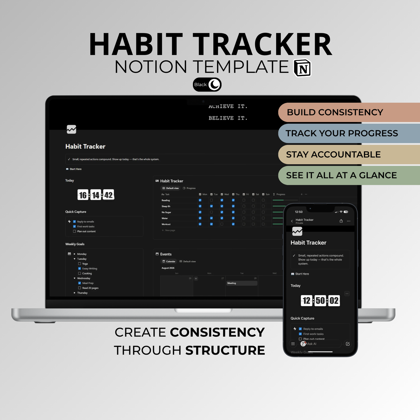 Habit Tracker — Notion Template